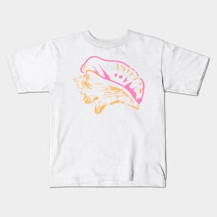 Conch Seashell pink orange Kids T-Shirt